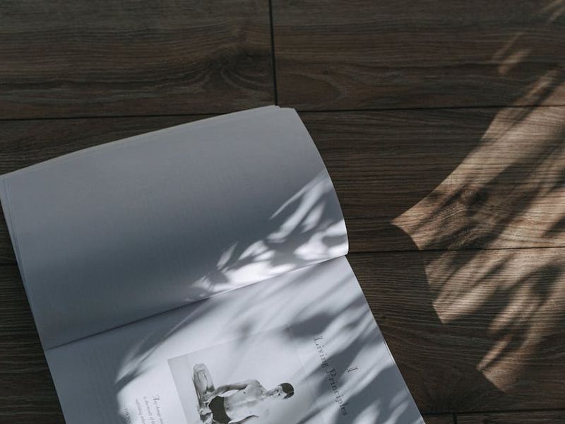 Minimalist yoga space with green ambient lighting